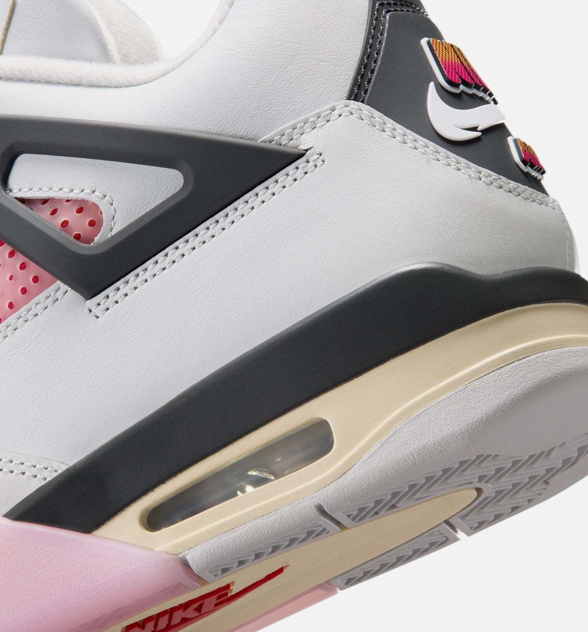 Air Jordan 4 Retro Comic Men's Lifestyle Shoe - Off White/Fire Pink/Anthracite