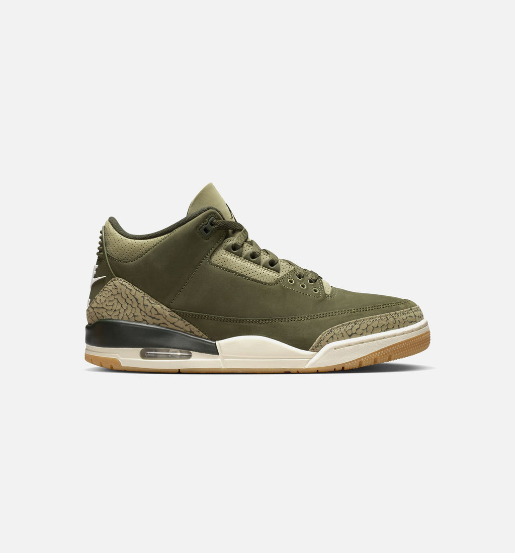 Air Jordan 3 Retro Medium Olive Men's Lifestyle Shoe - Medium Olive/Sequoia/Neutral Olive/Sail/Total Crimson