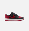 Air Jordan 1 Retro Low OG Banned Grade School Lifestyle Shoe - Black/Black/Varsity Red/Summit White