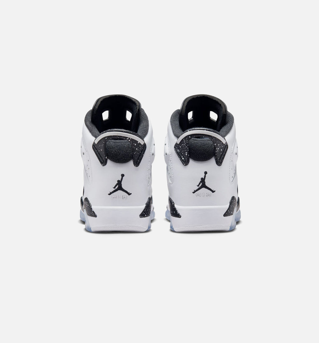 Air Jordan 6 Retro Black And White Grade School Lifestyle Shoe - Black/White