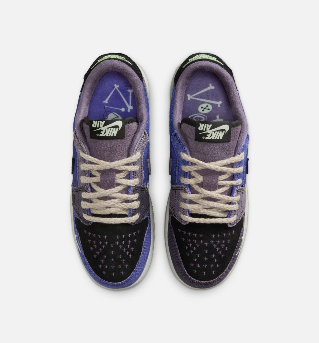 Air Jordan 1 Low OG Regency Purple And Dark Raisin Grade School Lifestyle Shoe - Regency Purple/Vapor Green/Black/Dark Raisin/Daybreak/Light Silver