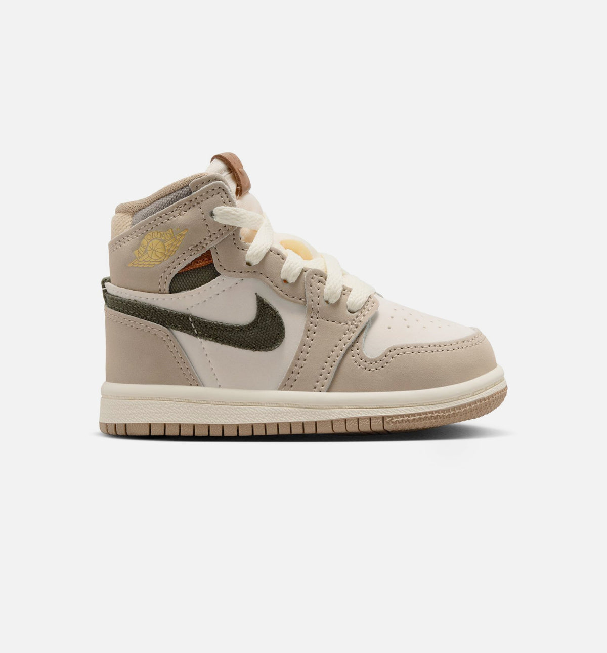 Air Jordan 1 Retro High OG Khaki Infant & Toddler Lifestyle Shoe - Khaki/Sail/Coconut Milk/Cargo Khaki