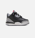 Air Jordan 3 Retro Black Cement Infant & Toddler Lifestyle Shoe - Black/Fire Red/Cement Grey/Summit White