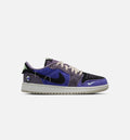 Air Jordan 1 Low OG Regency Purple And Dark Raisin Grade School Lifestyle Shoe - Regency Purple/Vapor Green/Black/Dark Raisin/Daybreak/Light Silver