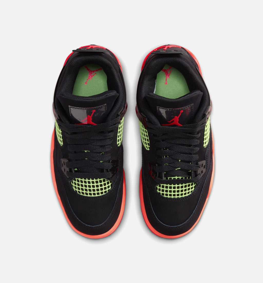 Air Jordan 4 Retro Black Infrared 23 Grade School Lifestyle Shoe - Black/Infrared 23/Bright Mango