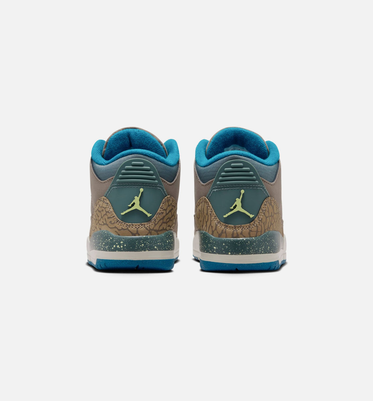 Air Jordan 3 Retro Olive Grey Preschool Lifestyle Shoe - Olive Grey/Green Abyss/Khaki/Sea Glass
