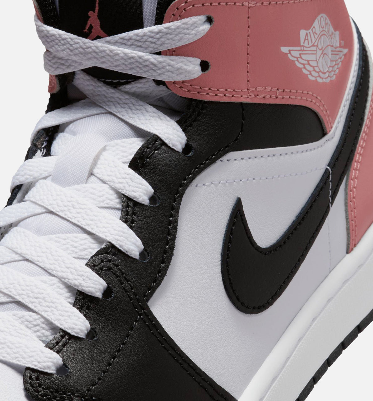 Air Jordan 1 Mid Men's Lifestyle Shoe - White/Rust Pink/Black