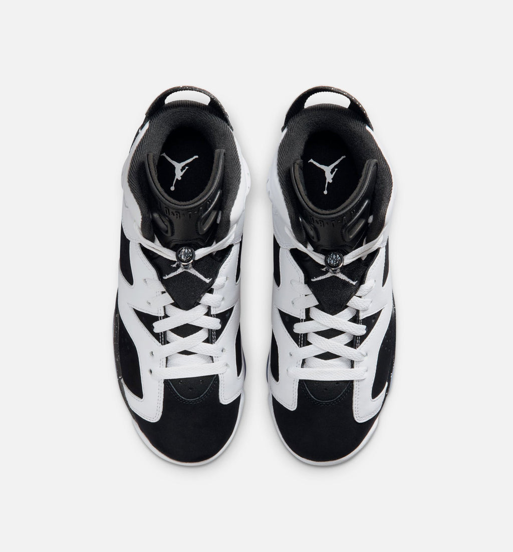 Air Jordan 6 Retro Black And White Grade School Lifestyle Shoe - Black/White