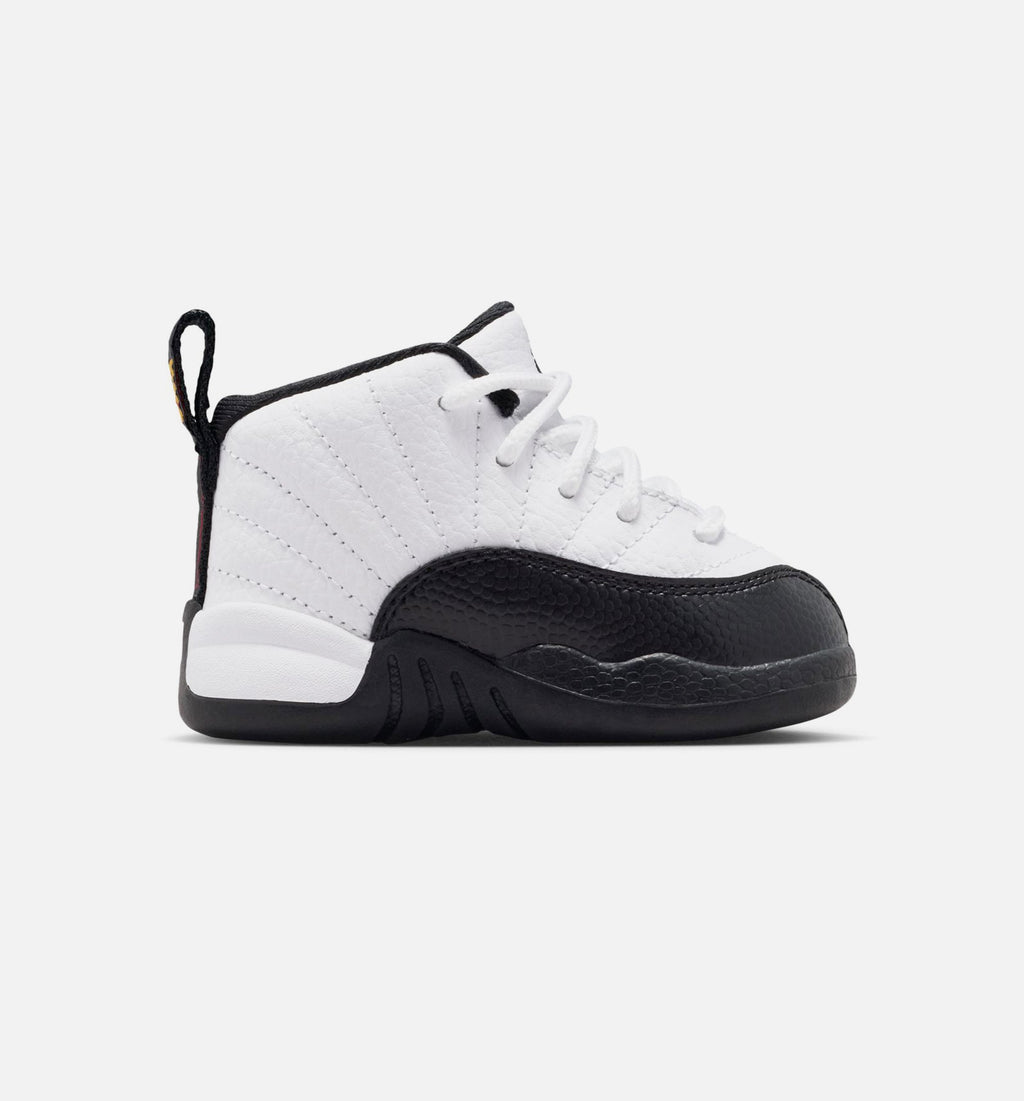 Air Jordan 12 Retro Taxi Preschool Lifestyle Shoe - White/Black/Taxi