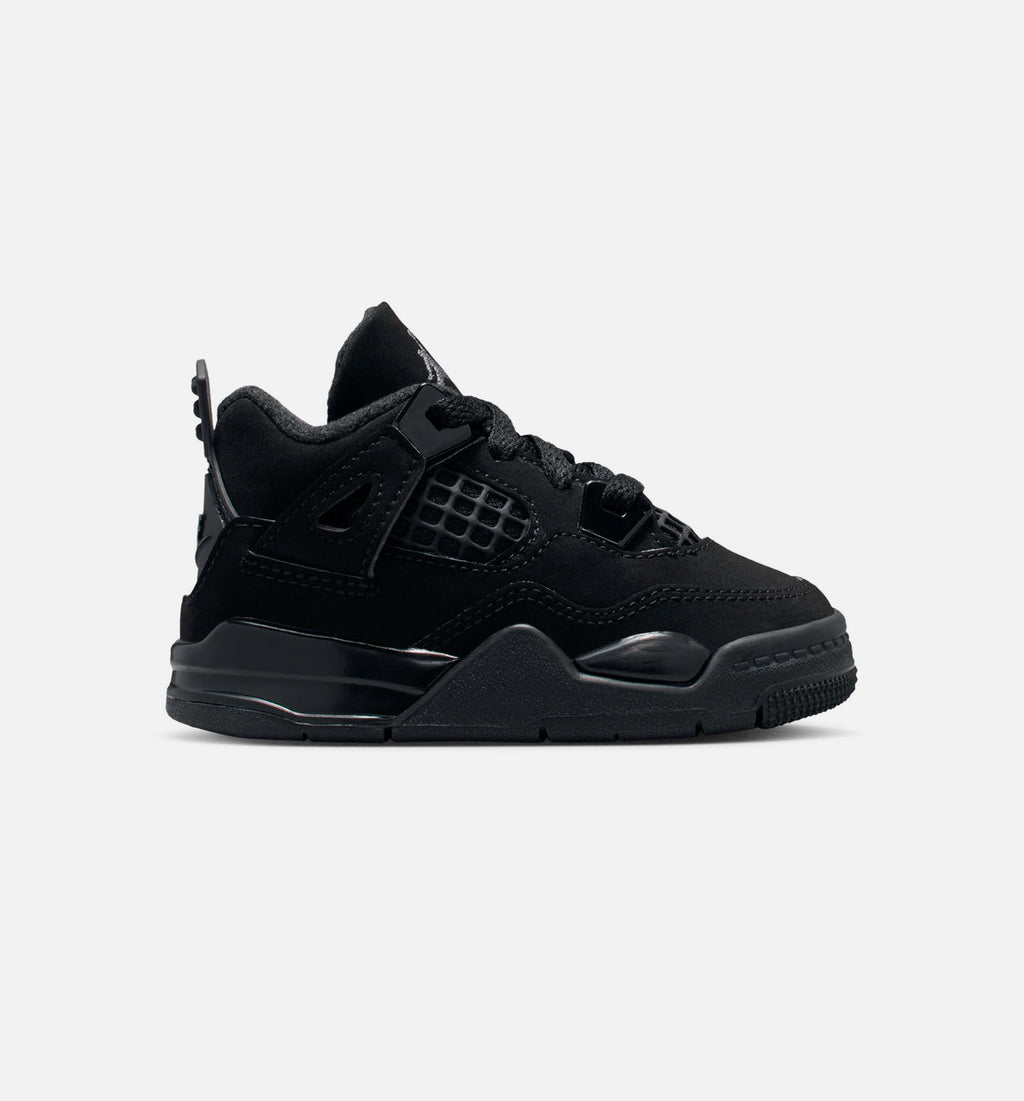 Air Jordan 4 Retro Black Cat Infant & Toddler Lifestyle Shoe - Black/Black/Light Graphite