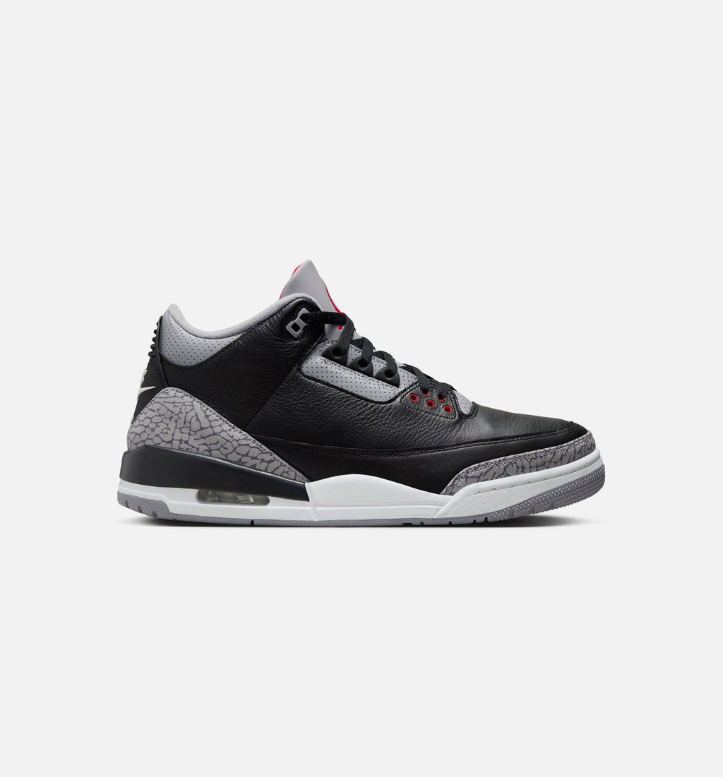 Air Jordan 3 Retro Black Cement Men's Lifestyle Shoe - Black/Fire Red/Cement Grey/Summit White