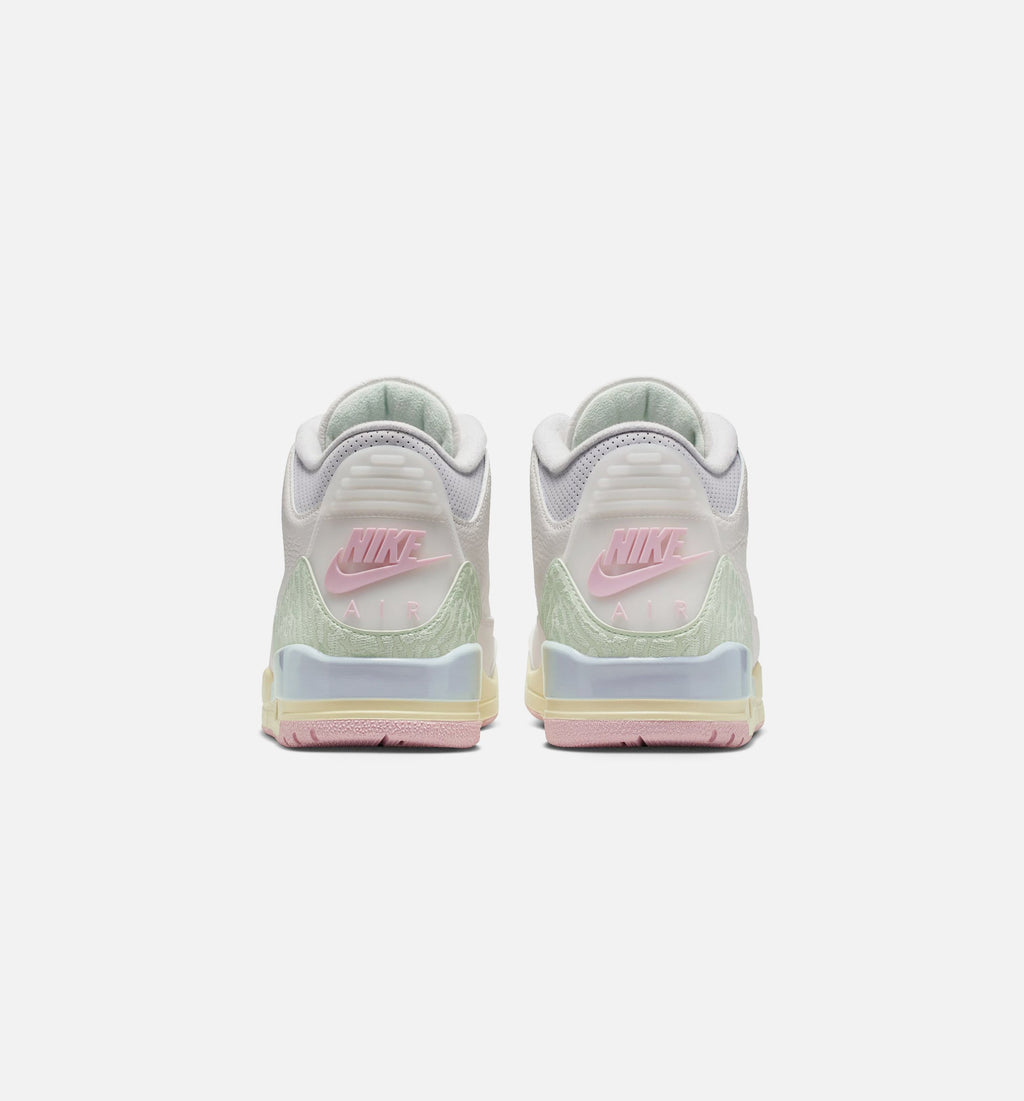 Air Jordan 3 Retro Sail And Jade Aura Men's Lifestyle Shoe - Sail/Jade Aura/Aura/Iced Carmine