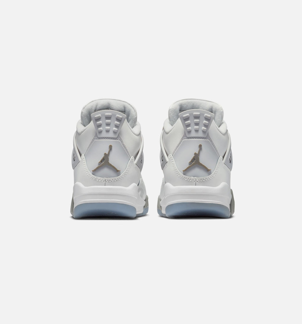 Air Jordan 4 Retro Blue Chill Grade School Lifestyle Shoe - Photon Dust/Blue Chill/Flat Pewter/White/Blue Tint
